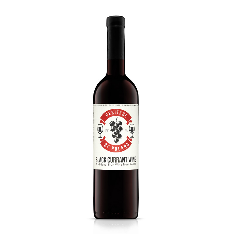 Polskie, tradycyjne wino z czarnej porzeczki Heritage Of Poland